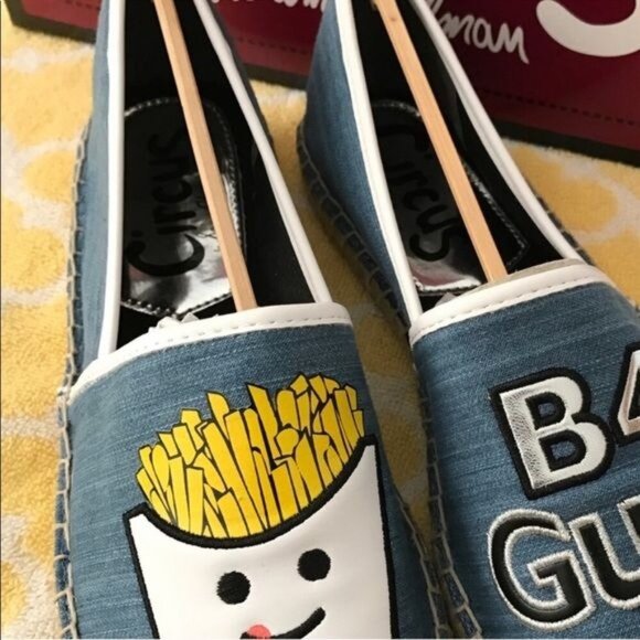 Sam Edelman Leni Fries B4 Guys Espadrilles Denim Slip-On Shoes 8.5 - Picture 3 of 6